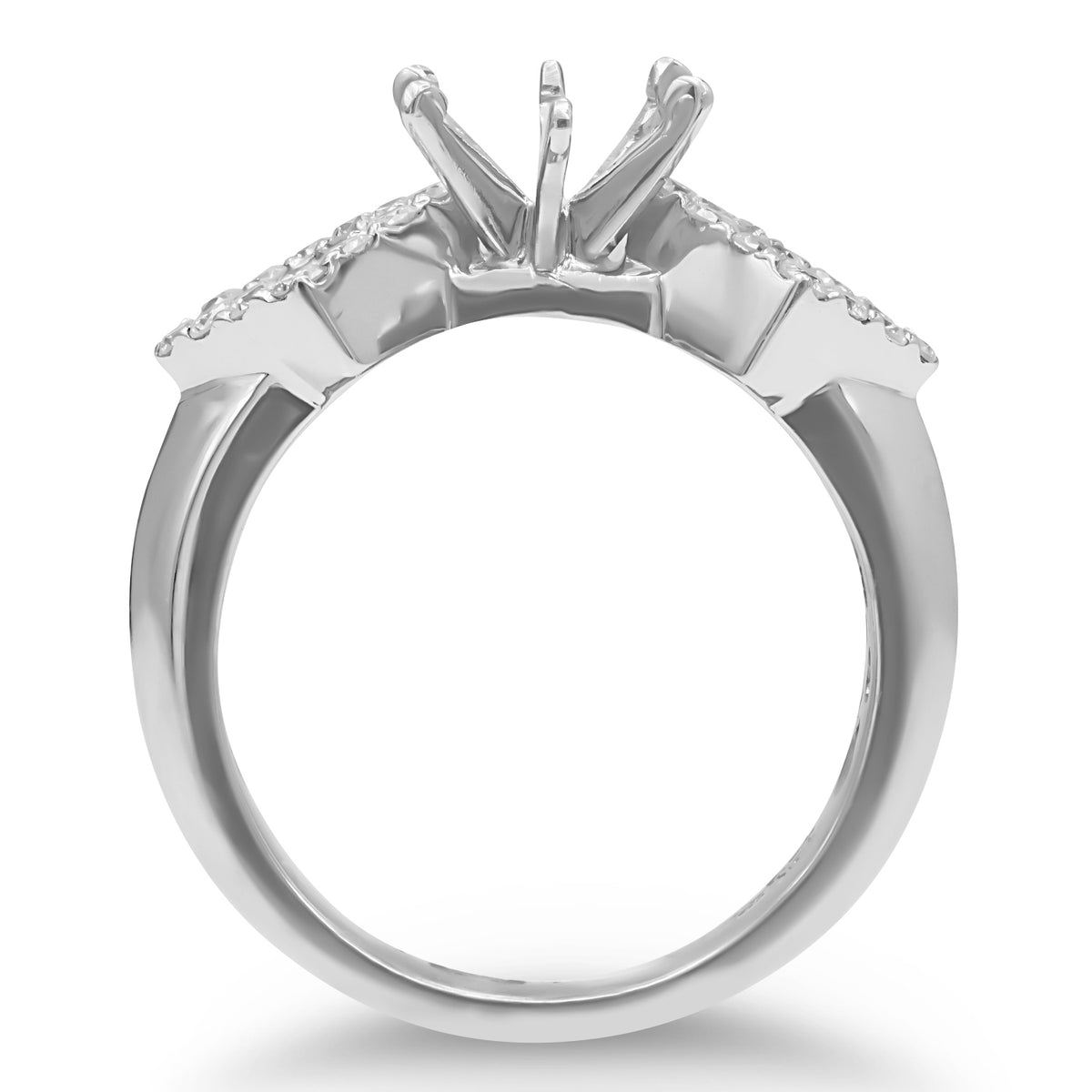 Diamond Cluster Semi-mount Ring