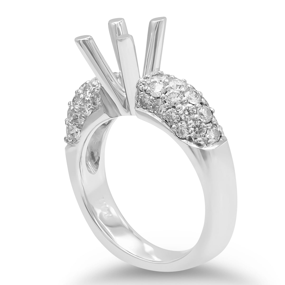 Pave Diamond Semi-mount Ring