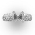 Pave Diamond Semi-mount Ring in 14kt White Gold