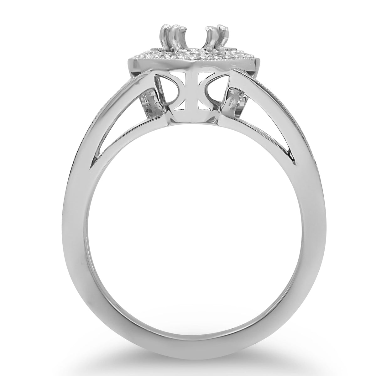 Marquise Halo Semi-mount Ring