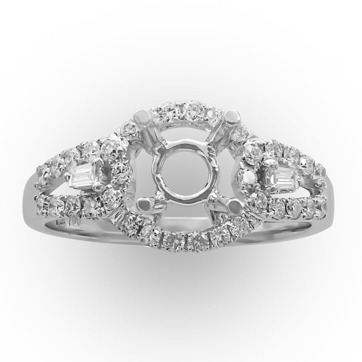 Diamond Halo Semi-Mount Ring