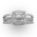 Multi-band Halo Semi-mount Ring in 18Karat White Gold