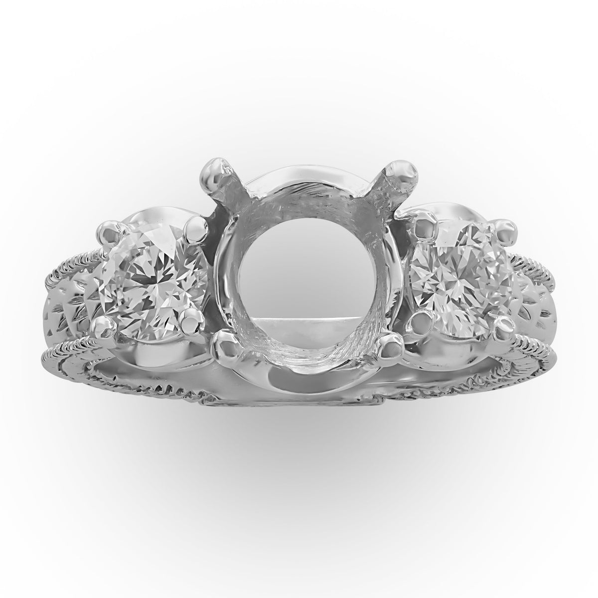 Semi-Mount Radiant Diamond Ring