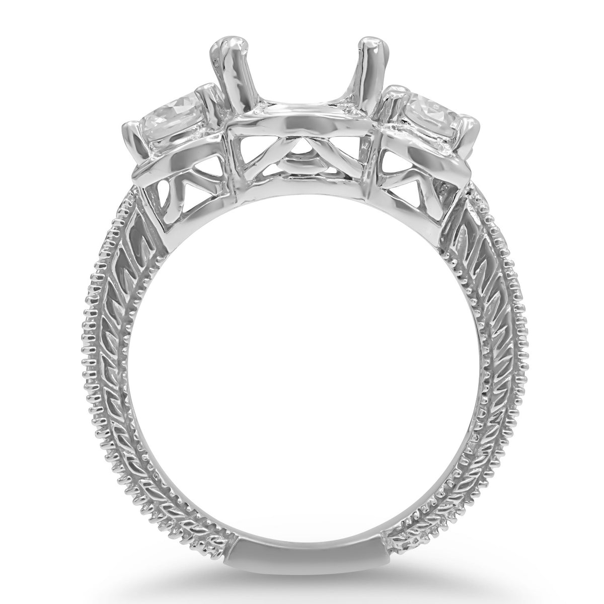 Semi-Mount Radiant Diamond Ring