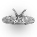 Diamond Semi-mount Ring in 18kt White Gold