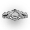 Diamond Semi-mount Ring in Platinum