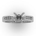 White Gold Diamond Semi-mount Ring in 14kt White Gold