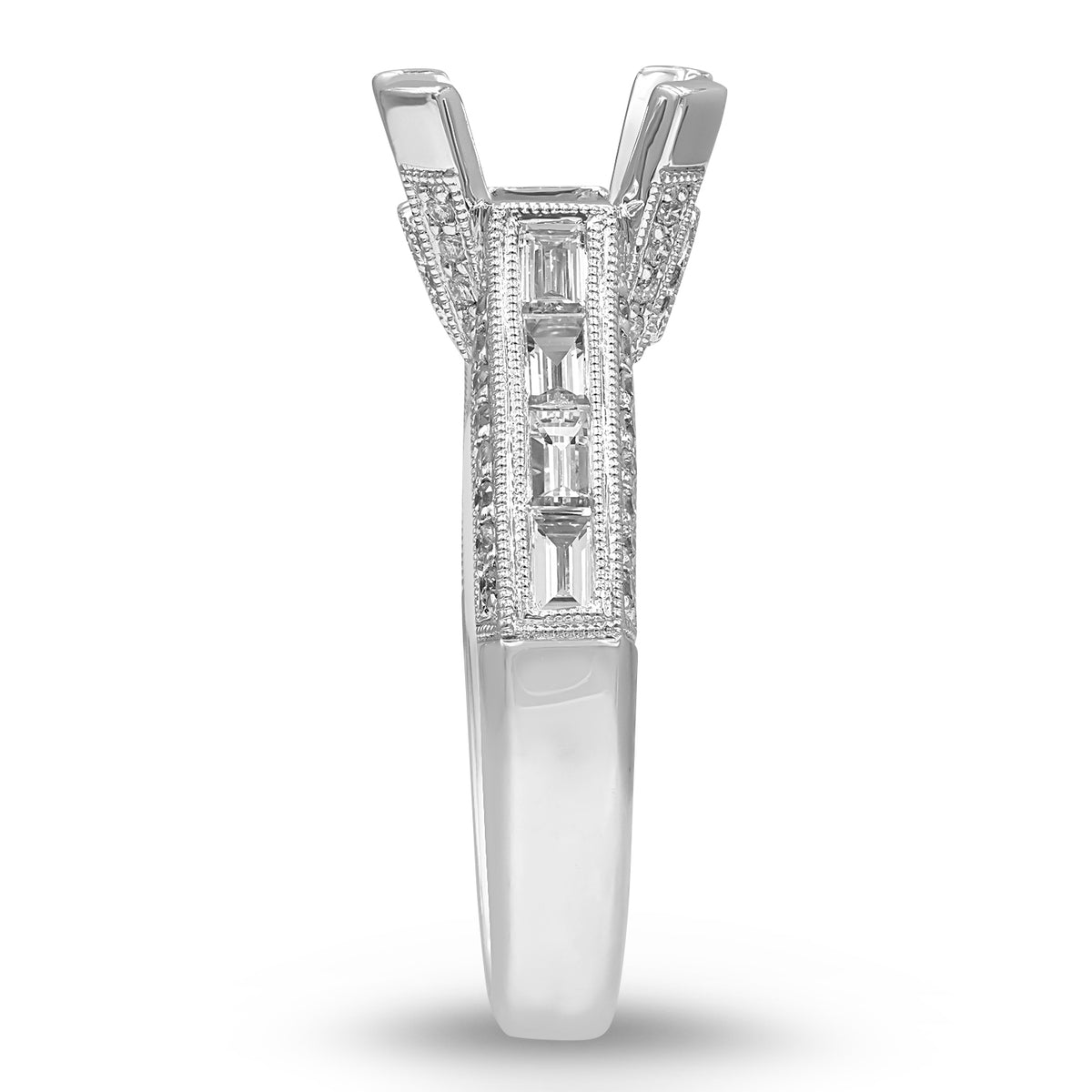 Baguette Diamond Semi-mount Ring