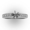 Round Diamond Semi-Mount Ring in 14Karat White Gold