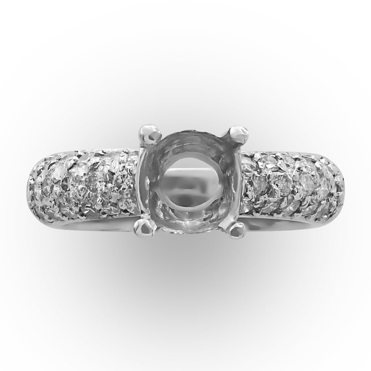 Pave Diamond Semi-mount Ring