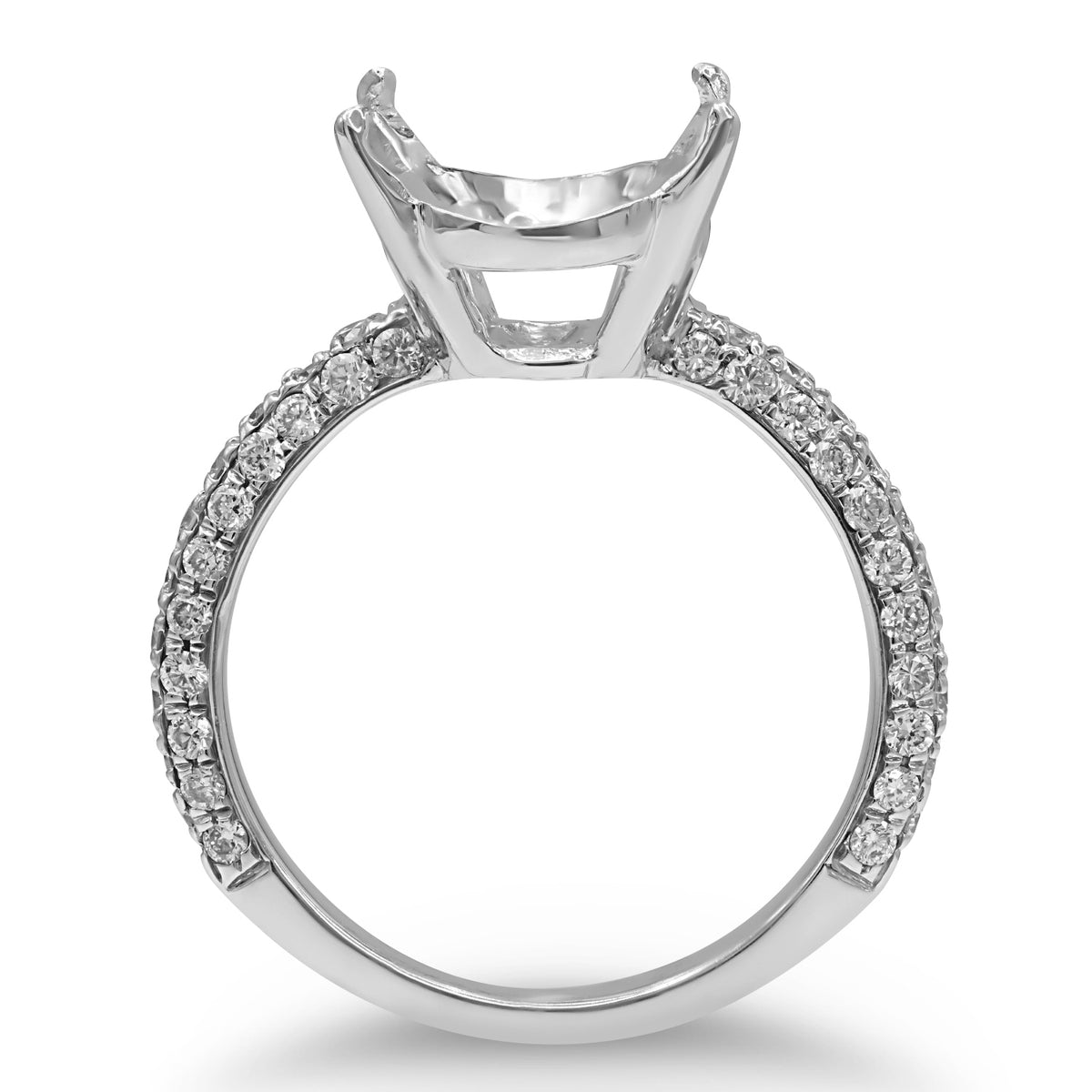 Oval Diamond Semi-mount Ring
