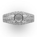 Multi-Band Diamond Semi-Mount Ring in 18Karat White Gold
