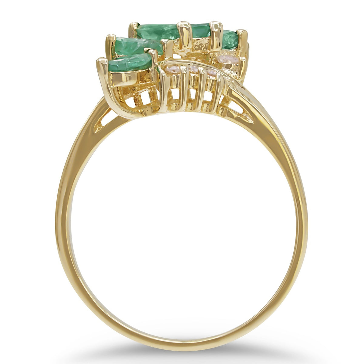 Heart-Shaped Emerald Ring