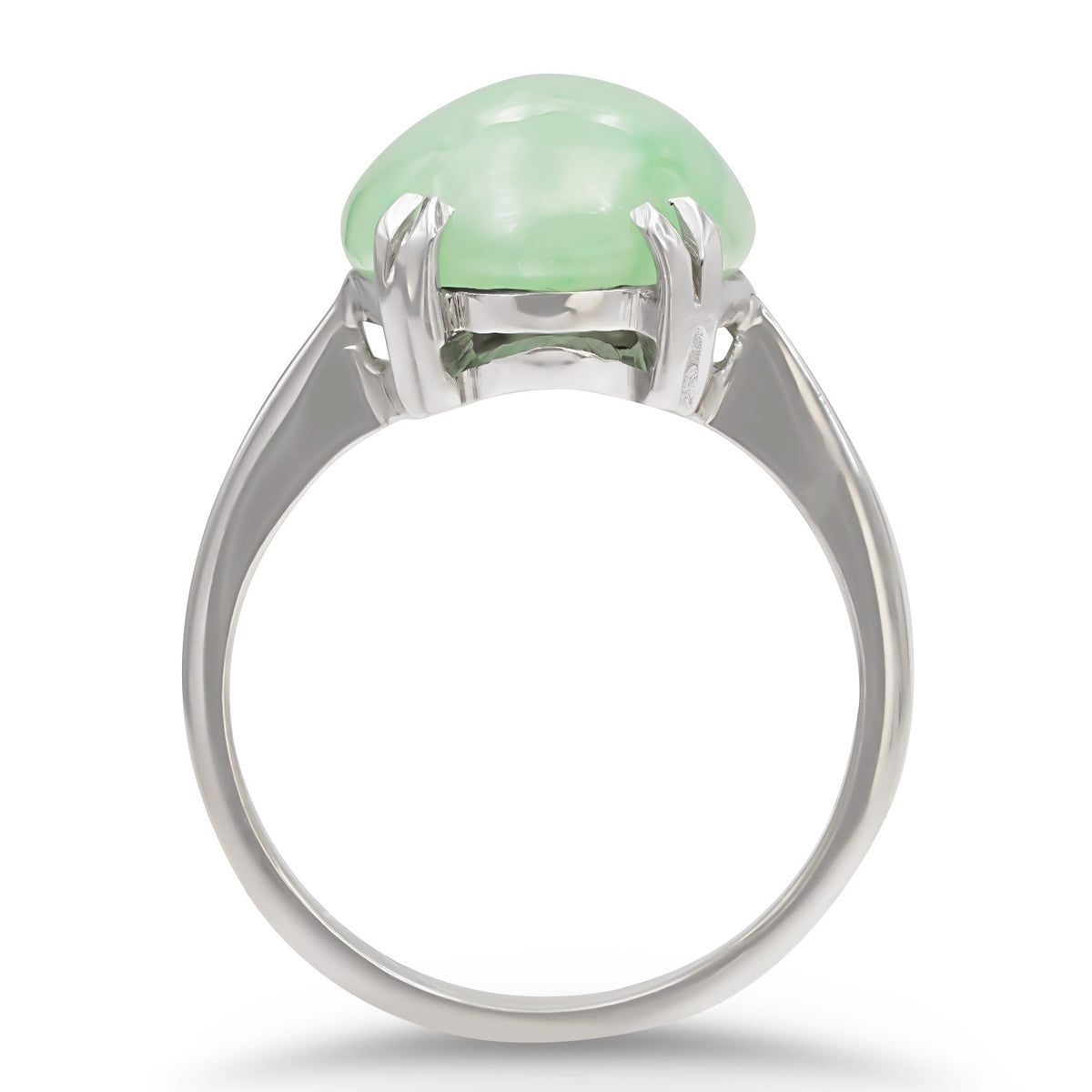 Oval Light Jade Ring