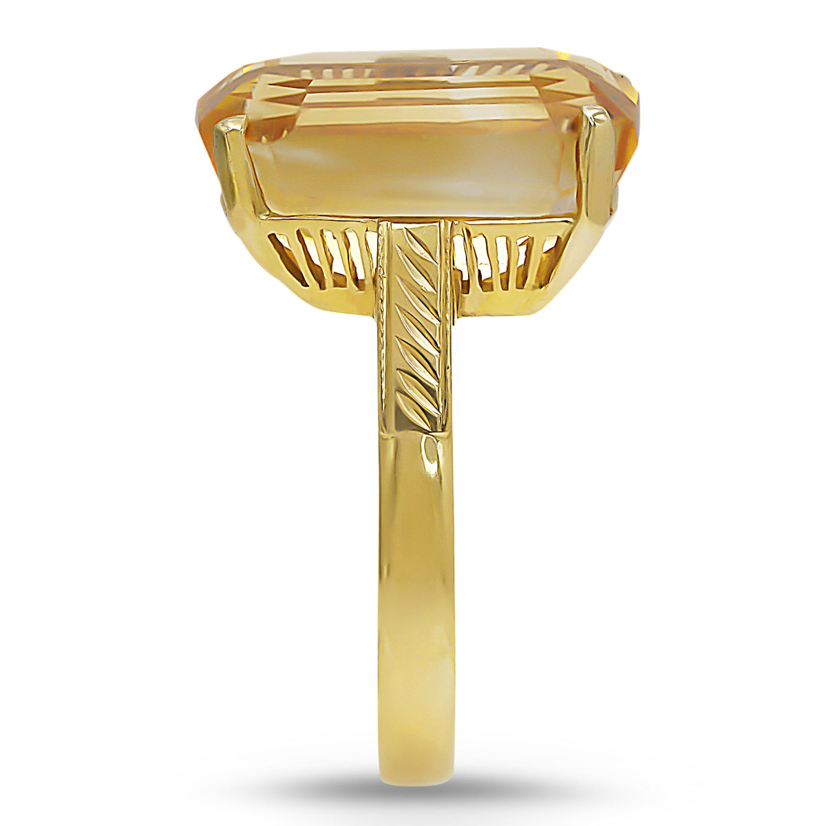Yellow Gold Citrine Ring