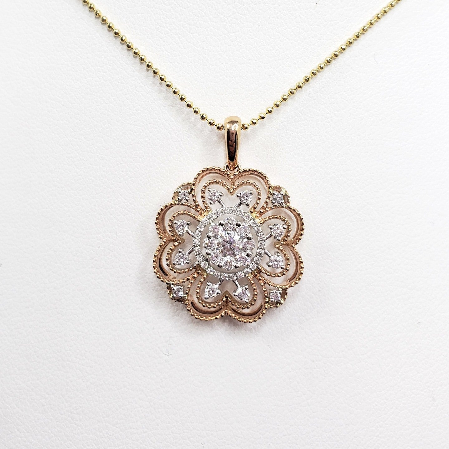 ラリースミス　18K GOLD ROSE PENDANT diamond LARRY SMITH / 18K GOLD ROSE PENDANT - M - RUBY