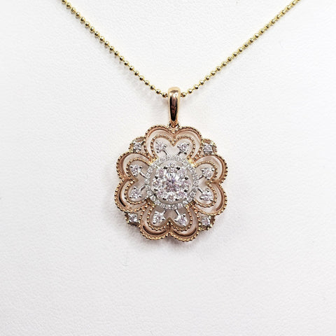 18Kt Rose Gold Diamond Pendant
