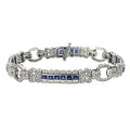 Blue Sapphire and Diamond Bracelet