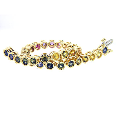 Multicolor Sapphire Bracelet
