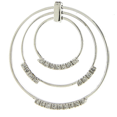 Diamond Dangling Earrings in 14 Karat White Gold