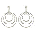 Diamond Dangling Earrings in 14 Karat White Gold