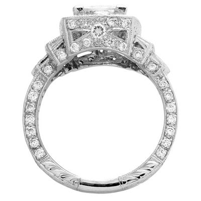 Princess Cut Semi-Mount Engagement Ring