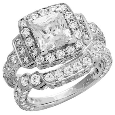 Princess Cut Semi-Mount Engagement Ring