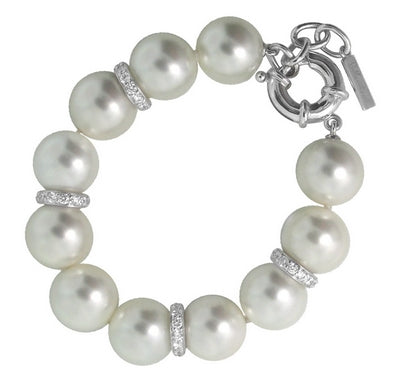 Luxury - White Pearls with CZ Bracelet