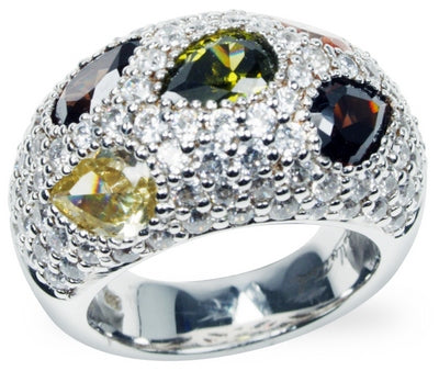 Sophia - Multicolor Stone CZ Ring