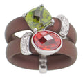 Venezia - Brown Rubber with CZ Ring