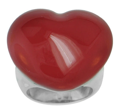 Candy Heart - Red Enamel Ring