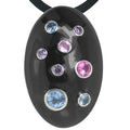 Glitter - Black Enamel with CZ Pendant