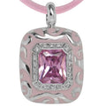 Royale - Pink Enamel with CZ Pendant
