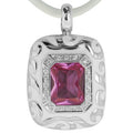 Royale - White Enamel with CZ Pendant