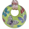 Papillon - Yellow Enamel with CZ Pendant