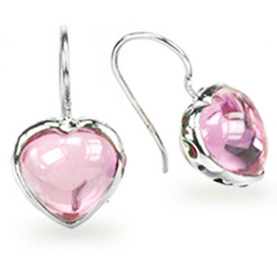 Sweetheart - Pink CZ Earrings