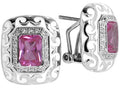 Royale - White Enamel with CZ Earrings