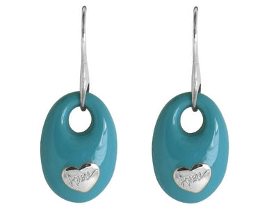 Sweet Amore - Turquoise Enamel Earrings