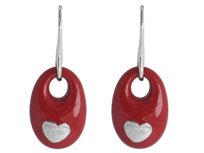 Sweet Amore - Red Enamel Earrings