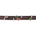 Venezia - Brown Rubber with CZ Necklace