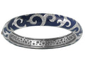 Royale Stacks - Blue Enamel with CZ Bangle