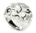 Royale - White Enamel with CZ Ring