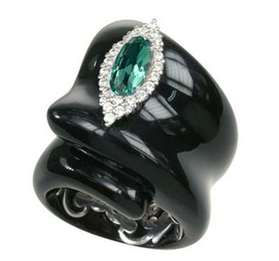 Isabelle - Black Resin with CZ Ring