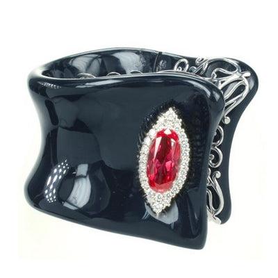 Isabelle -Black Resin with CZ Bangle