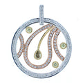 Fancy Yellow and White Diamond Pendant