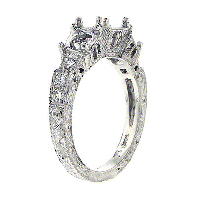 Three-Stone Semi-Mount Ring
