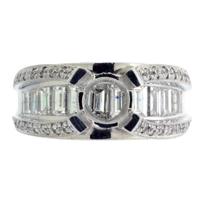 Diamond Semi-Mount Ring in 18KT White Gold