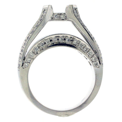 Diamond Semi-Mount Ring in 18KT White Gold