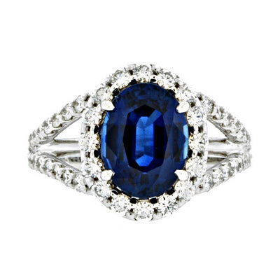 Micropave Sapphire Ring