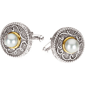 Freshwater Cultured Pearl Cuff Links